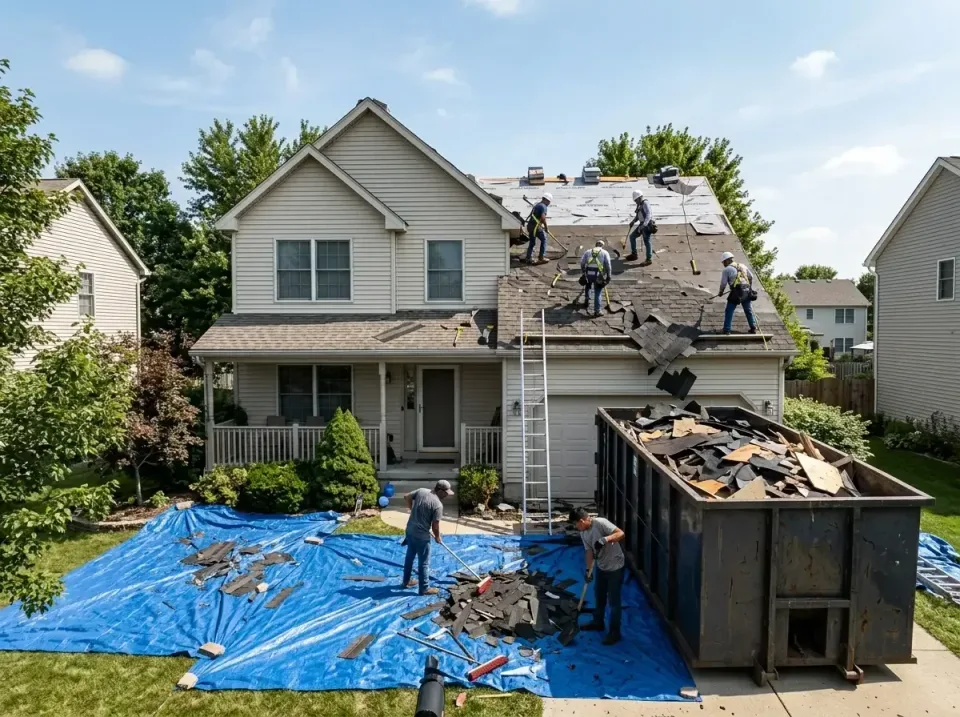 roof-replacement-debris-remova-004 — frequently asked questions, Cheapest Dumpster Rentals in Peoria Heights, IL